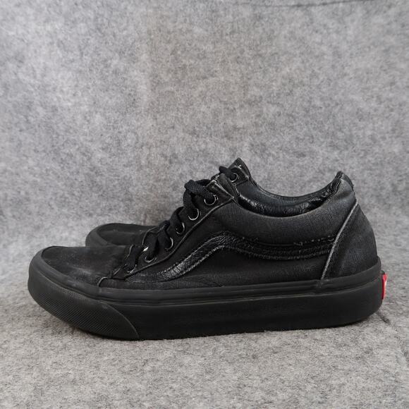 Vans Shoes Womens 7 Sneakers Old Skool Casual Skate Canvas Black Trainer Lace Up - Picture 5 of 12